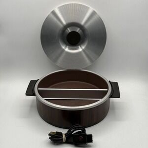 Vintage Retro Stay Warm Remington Warming Divided Electric Serving Dish‎ Heating